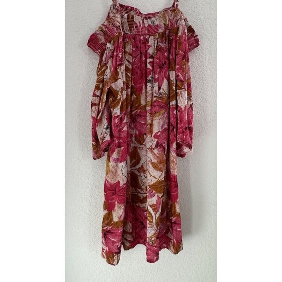 S. Oliver 3/4 Sleeve Off the Shoulder Tropical Flower Boho Summer Dress US Sz 12 - Picture 3 of 7